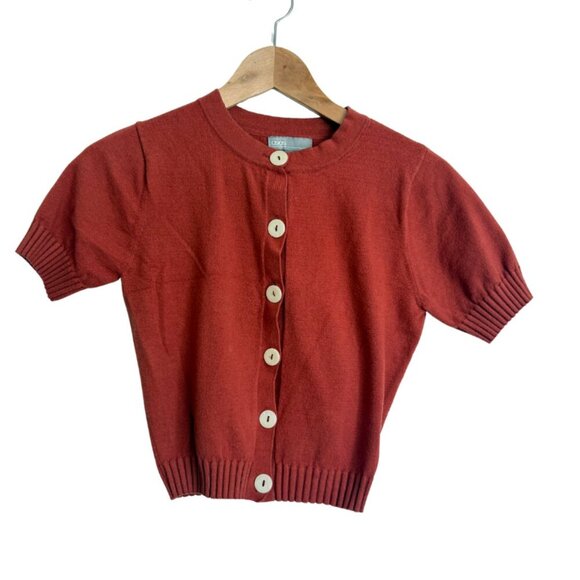Asos | Short Sleeve Fine Knit Cardigan with Buttons Size 2 - Picture 1 of 7